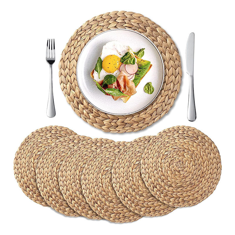 Wicker Woven Round HeatResistant Table Pad For Dining Table, Kitchen