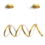 74 CM Modern Hanging LED Circles Pendant Lights for Dining Room Kitchen Bedroom Living Room Gold
