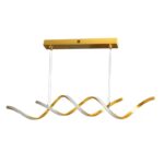 120 CM Modern Hanging LED Helix Pendant Lights for Dining Room Kitchen Bedroom Living Room Gold