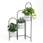 3 Tier Plants Stand with Removable Pots for Indoor and Outdoor Plants Perfect for Living Room Garden Patio Black and White