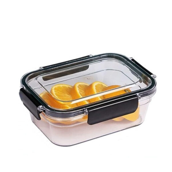 Acrylic Rectangular Food Storage Box with Airtight Leakproof Locking Lids for Refrigerator Pantry Storage Dishwasher Safe and Freezer Safe