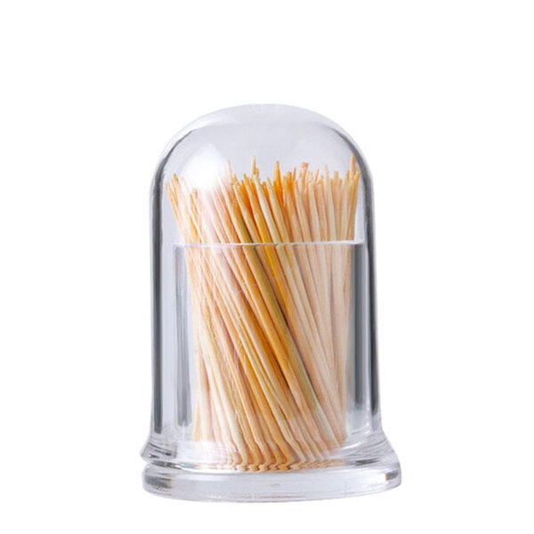 Acrylic Toothpick Storage Organizer with Lid for Toothpicks, Q-Tips, Cocktail Sticks