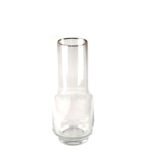 29 CM Decorative Modern Clear Tall Glass Vase With Gold Rim for Living Room Office Porch and Desktop