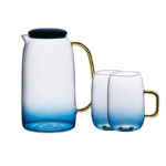 1500 ML Borosilicate Glass Pitcher with Leak Proof Lid and 300 ML 4 Glass Cup Dishwasher Safe - Image 2