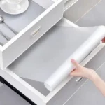 45 CM X 125 CM Non Slip Waterproof Mat Transparent Shelf and Drawer Liner Washable Liners for Kitchen Cabinets Shelves Drawers Pantry and Cupboard