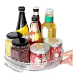 29 CM Clear Acrylic Multifunctional Rotatable Storage Tray 360° Degree Spinning Organizer for Kitchen Pantry Bathroom Makeup and Cosmetics - Image 6