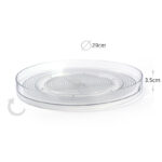 29 CM Clear Acrylic Multifunctional Rotatable Storage Tray 360° Degree Spinning Organizer for Kitchen Pantry Bathroom Makeup and Cosmetics - Image 3