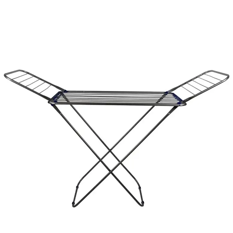 107 CM, Metal Clothes Drying Rack, Foldable Laundry Rack, SpaceSaving, FreeStanding, Indoor