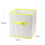 29 CM Foldable Storage Bin Organizer with Handle Washable Storage Bin for Pants Shirts and Towels Yellow - Image 3