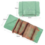 4 in 1 Roll Up Makeup Organizer Bag Detachable and Waterproof Cosmetics Storage Case Portable Size with Large Capacity for Office and Trips - Image 3