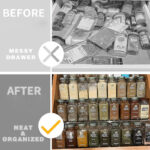 Set of 4 Clear Acrylic Drawer Organizer Shelf Self Adhesive Display Shelves with High Edge for Kitchen Bathroom Bedroom and Living Room Transparent - Image 2