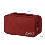 28 CM Travel Underwear Organizer Bag with Multi Zipper and Comfortable Handle Large Capacity Waterproof Storage Bag for Bra and Underwear - Image 3