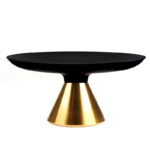 75 CM Tempered Glass Top Coffee Table with Stainless Steel Base Side Table for Living Room Guest Room and Bedroom - Image 2