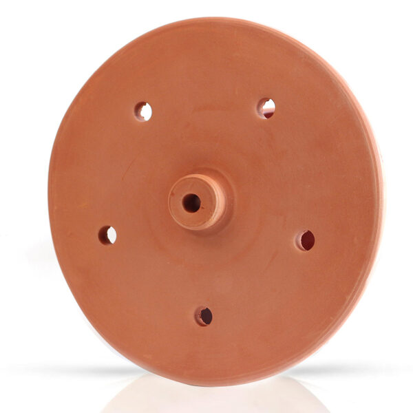 24 CM, Handmade Clay Pot Lid Cover, Unglazed Terracotta Rolling Lid, Natural Stoneware Weighted Cooking Press
