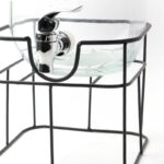 4 L Glass Drink Dispenser with Lid and Spigot with Metal Stand Beverage Dispensers for Parties Birthdays Buffets and Social Gatherings - Image 5