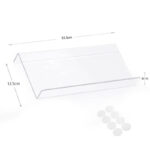 Set of 4 Clear Acrylic Drawer Organizer Shelf Self Adhesive Display Shelves with High Edge for Kitchen Bathroom Bedroom and Living Room Transparent - Image 3