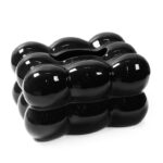 20 CM Ceramic Tissue Box Holder Modern Creative Bubble Shaped Tissue Box for Living Room Bedroom and Table Decoration 1 Piece Black - Image 2