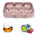 Silicone Sphere Ice Mold with Cover 6 Round Ice Balls