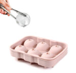 Silicone Sphere Ice Mold with Cover 6 Round Ice Balls - Image 2