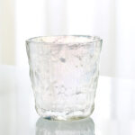 230 ML Set of 6 Glacier Pattern Glass Cup Frosted Clear Texture Drinking Cups for Water Whiskey Soda Juices and Cold Beverage Dishwasher Safe - Image 2