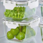 2.3 L Glass Meal Prep Container with Airtight Leakproof Lid Glass Storage Container for Lunch Food Prep Lunch Box