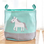 38 CM Kids Collapsible Laundry Hamper Bag with Handles Foldable Clothes Basket for Laundry and Storage Unicorn Design - Image 2