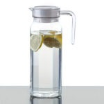 1.1 L Polycarbonate Plastic Pitcher with Lid and Handle Heat Resistant Beverage Jug for Water Juice Milk Hot and Cold Drinks