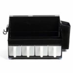 Metal Spice Organizer with 4 Condiment Bins for Kitchen Cabinet and Pantry Organization