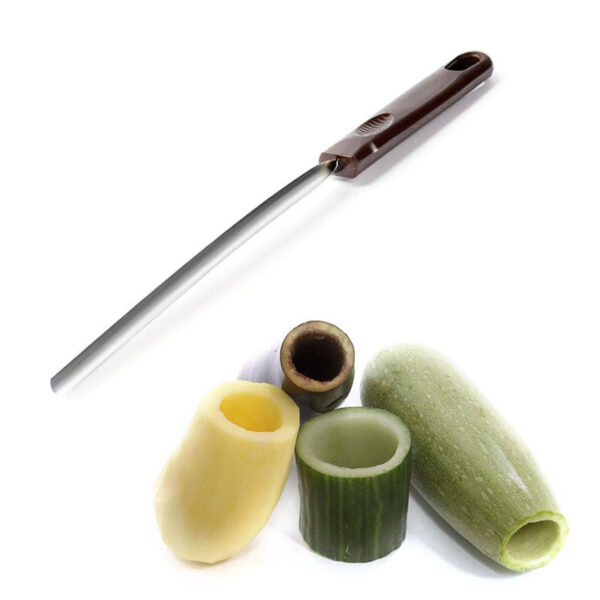 Stainless Steel Corer with Plastic Handle Vegetable Digger for Zucchini Eggplant Squash Potato