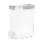 4.5 L Clear Acrylic Beverage Dispenser with Lid and Spigot Storage Bucket for Parties Birthdays Buffets and Social Gatherings 1 Piece