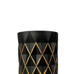 20 CM Ceramic Geometric Glass Vase Utensil Storage Holder for Kitchen Counter Multipurpose Organizer Holder for Living Room Kitchen and Office Black - Image 4