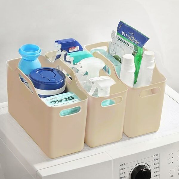 30 CM Multipurpose Storage Basket with Multi Handles Organizer Bin for Kitchen Cabinet Pantry Bathroom Office