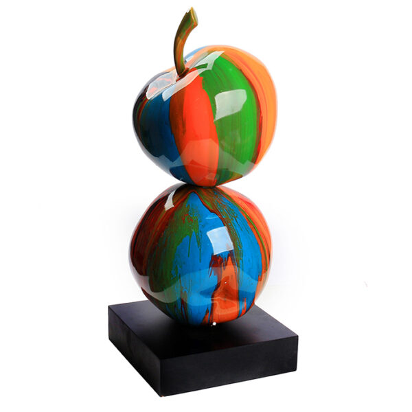 50 CM Resin Colorful Apples Sculpture Figurines Display Art Statue for Home Decor Living Room Office Tabletop