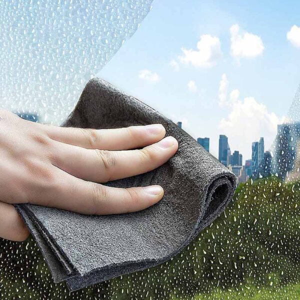 24 CM Microfiber Cleaning Cloth Soft and Highly Absorbent Drying Towels Household Cleaning Tool for Dusting Home Office Cars Gray