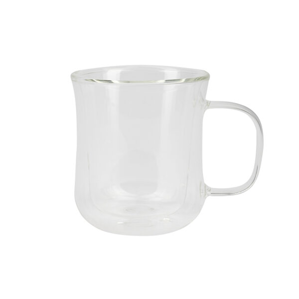 Bergner Set 2 Pcs Glass 230 Ml Double Wall High Borosilicate Coffee & Tea Lovers Bg