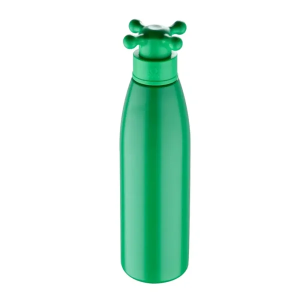 Benetton Single Wall Water Bottle 750ML SS Green W/ Tap Lid Rainbow Be