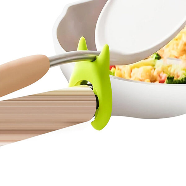 Mini Kitchen Silicone Spoon Support Holder Kitchen Storage Organizer Spoon Rest Multifunctional Spoon Pot Cover Lids Holder