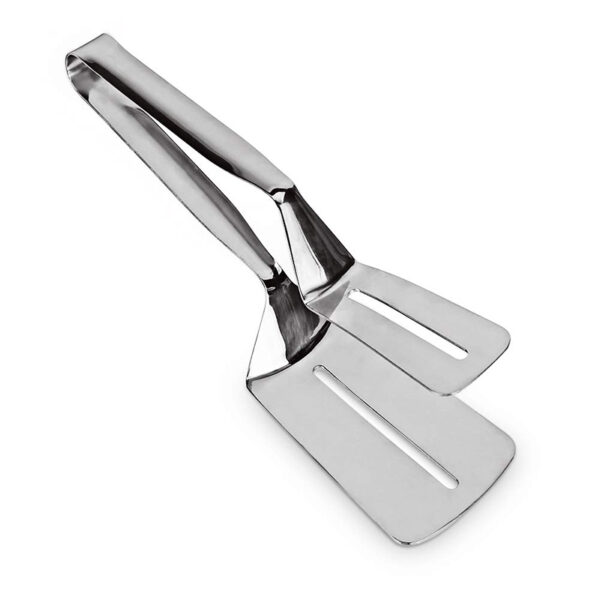 Stainless Steel Steak Clip Clamp BBQ Kitchen Tong Multifunction Food Tong for Cooking Serving Frying Silver