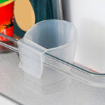 2 Pieces Refrigerator Shelf Organizers Sides Door Hanging Rack Portable Stackable Table Storage Box Spice Paper Clip Shelf Attachment