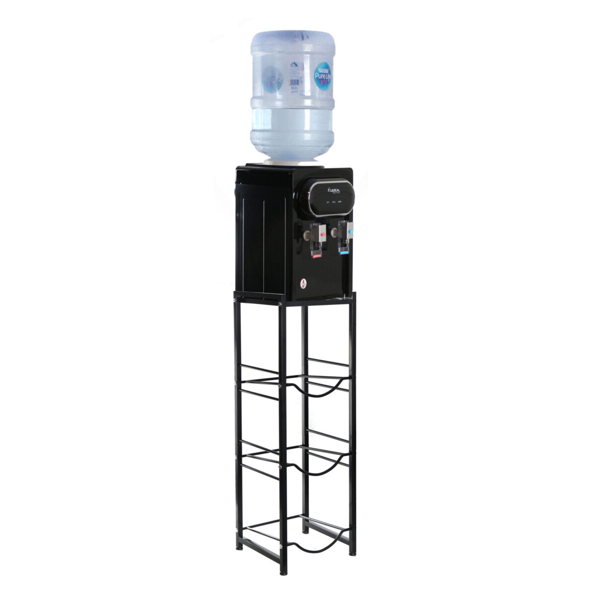 105 CM Water Bottle Jug Holder 3 Tier Water Bottle Holders Organizer with Top Shelf Heavy Duty Water Dispenser Stand Rack Holds up to 4 Water Bottles - Image 5