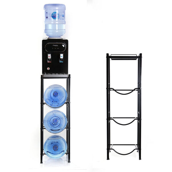 105 CM Water Bottle Jug Holder 3 Tier Water Bottle Holders Organizer with Top Shelf Heavy Duty Water Dispenser Stand Rack Holds up to 4 Water Bottles