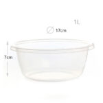 1 L Transparent Multipurpose Plastic Basin Round Bowl for Kitchen Sink Tidy Organizer Small Basin for Home Kitchen and Bathroom 1 Piece - Image 3