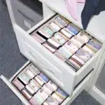 24 Compartments Foldable Storage Organizer Box Multipurpose Closet Clothes Dividers for Socks Ties and Underwear 1 Piece Beige - Image 4