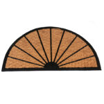 75 CM Half Round Door Mat with Rubber Backing Dirt Trapping Outdoor Mats Water Absorbent Non Slip Front Back Door Mats 1 Piece - Image 2