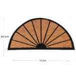 75 CM Half Round Door Mat with Rubber Backing Dirt Trapping Outdoor Mats Water Absorbent Non Slip Front Back Door Mats 1 Piece - Image 3