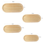 Bamboo Wooden Oval Tray Multipurpose Serving Trays Oval Serving Platters for Fruits Cheese Snacks and Desserts - Image 3