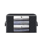 59 CM Foldable Storage Bag with Double Zippers and Handles Waterproof Organizer Bags with Transparent Cover for Clothes Blankets and Toys 1 Piece - Image 5