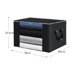 59 CM Foldable Storage Bag with Double Zippers and Handles Waterproof Organizer Bags with Transparent Cover for Clothes Blankets and Toys 1 Piece - Image 3