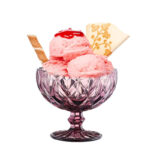 300 ML Set of 6 Glass Meghli and Ice Cream Bowls Dessert Bowls for Home Restaurants and Parties Purple