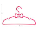 28 CM Set of 10 Plastic Hangers for Kids Heavy Duty and Space Saving Clothes Hangers with Non Slip Grooves for Children and Toddler Clothes Purple - Image 3